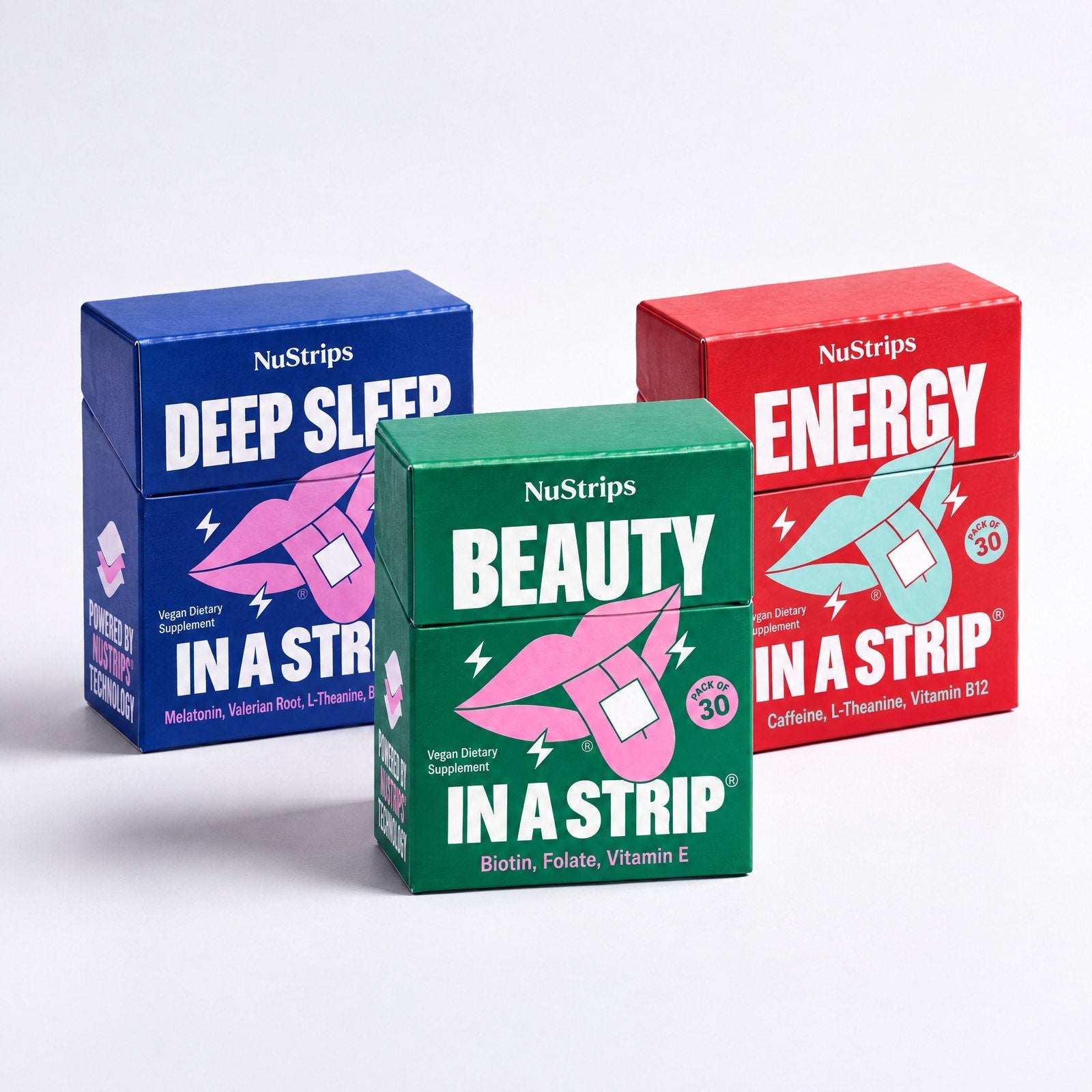 NuStrips Beauty, Deep Sleep and Energy strips